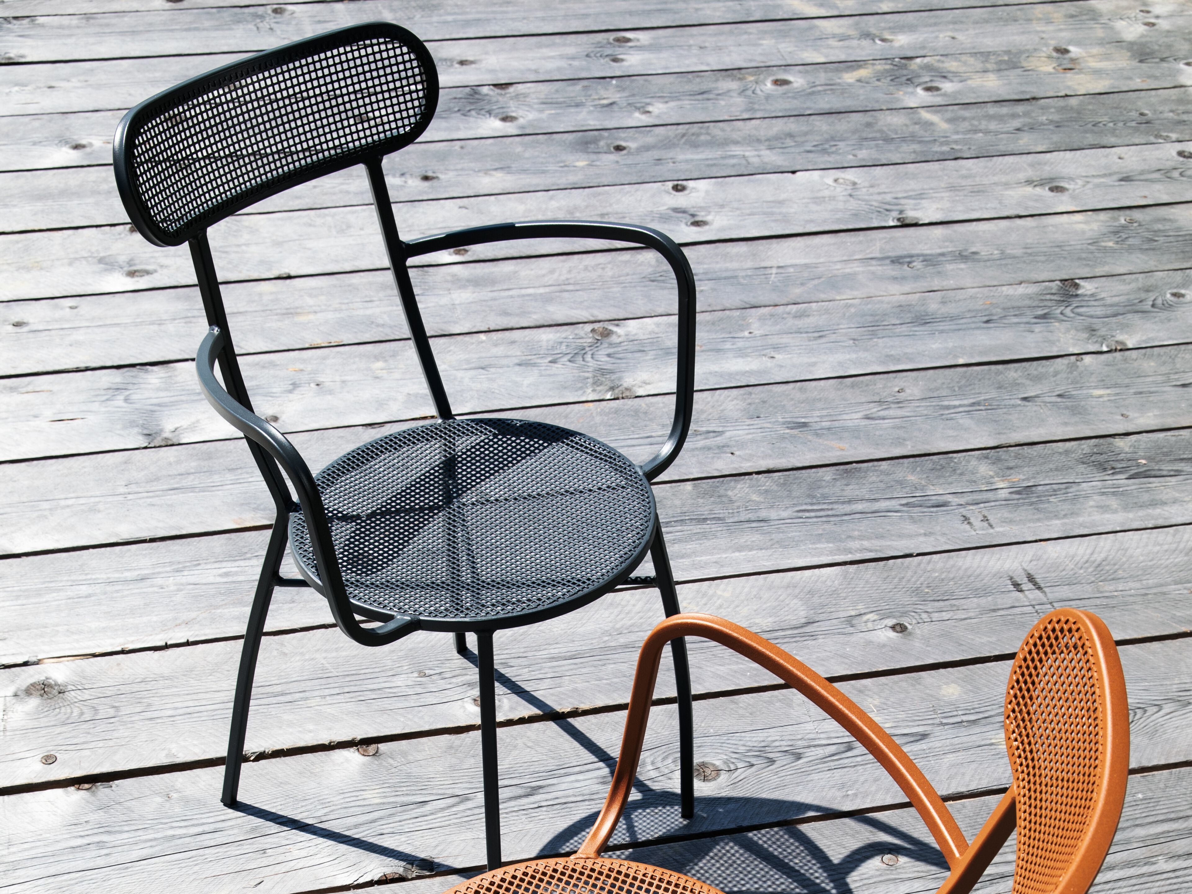 Металлический штабелируемый стул с подлокотниками Vermobil Привет ARCH-00037594 - Вид №2