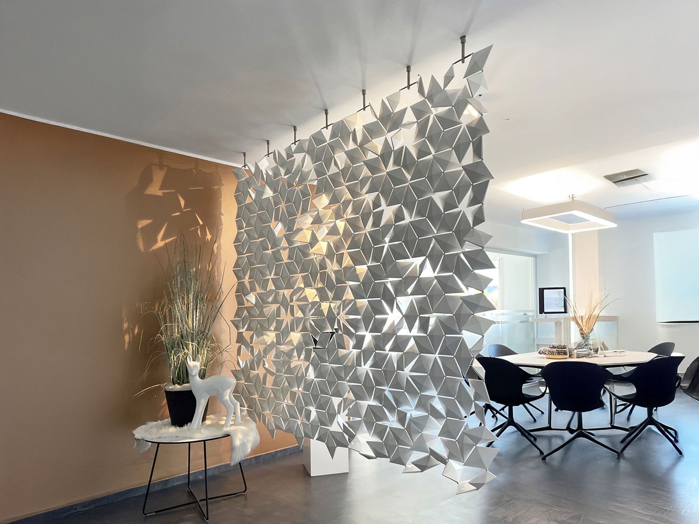 Подвесная перегородка bloomming FACET 238x207cm bianco ARCH-00027811