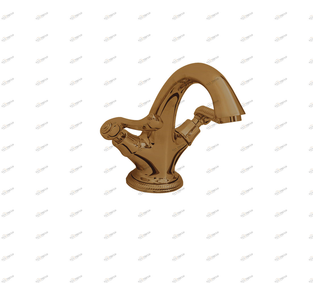 Gentry Home Смеситель для умывальника на три отверстия с выдвижным краном Tiffany Бронза GH101130