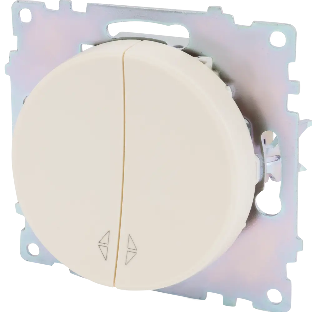 Переключатель встраиваемый Onekey Florence 2 клавиши, цвет бежевый ONEKEYELECTRO STLM-2070322 - Вид №2