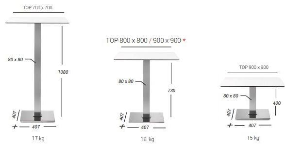 PF Stile Основание стола из нержавеющей стали Q inox 400q - Вид №2