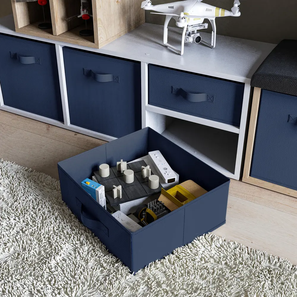 Короб Spaceo KUB Saphir 15x31x31 см 14.4 л полиэстер цвет синий 81990616 STLM-2106184