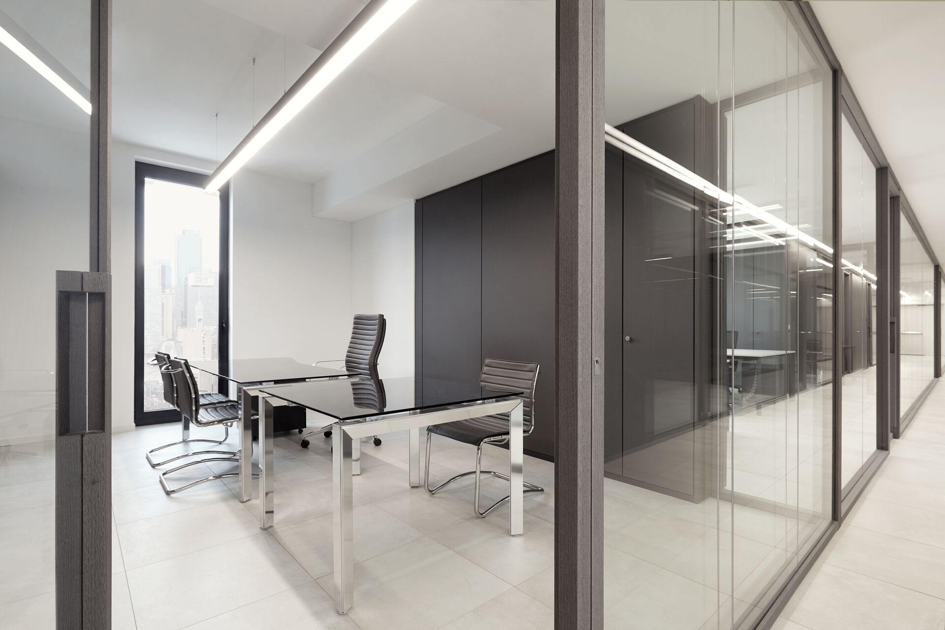 Высокий модульный офисный шкаф с распашными дверями Citterio программа 3 ARCH-00003968 - Вид №1