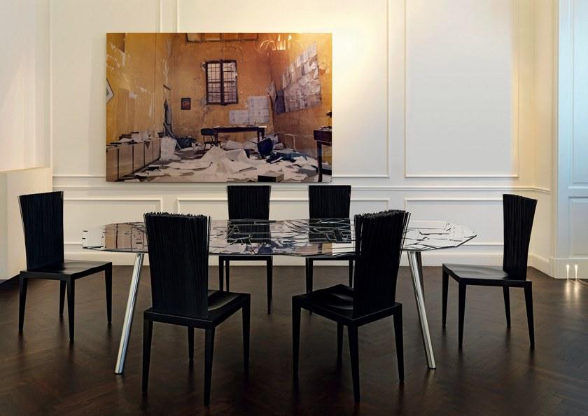 edra Металлический стул и спинка на ножках из ПВХ  Jen010  - Вид №5