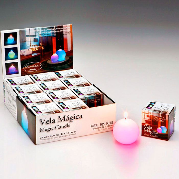 Свеча в пластиковом подсвечнике 8х8 см белая Candels SCHULLER  00-3883346 Белый  - Вид №2