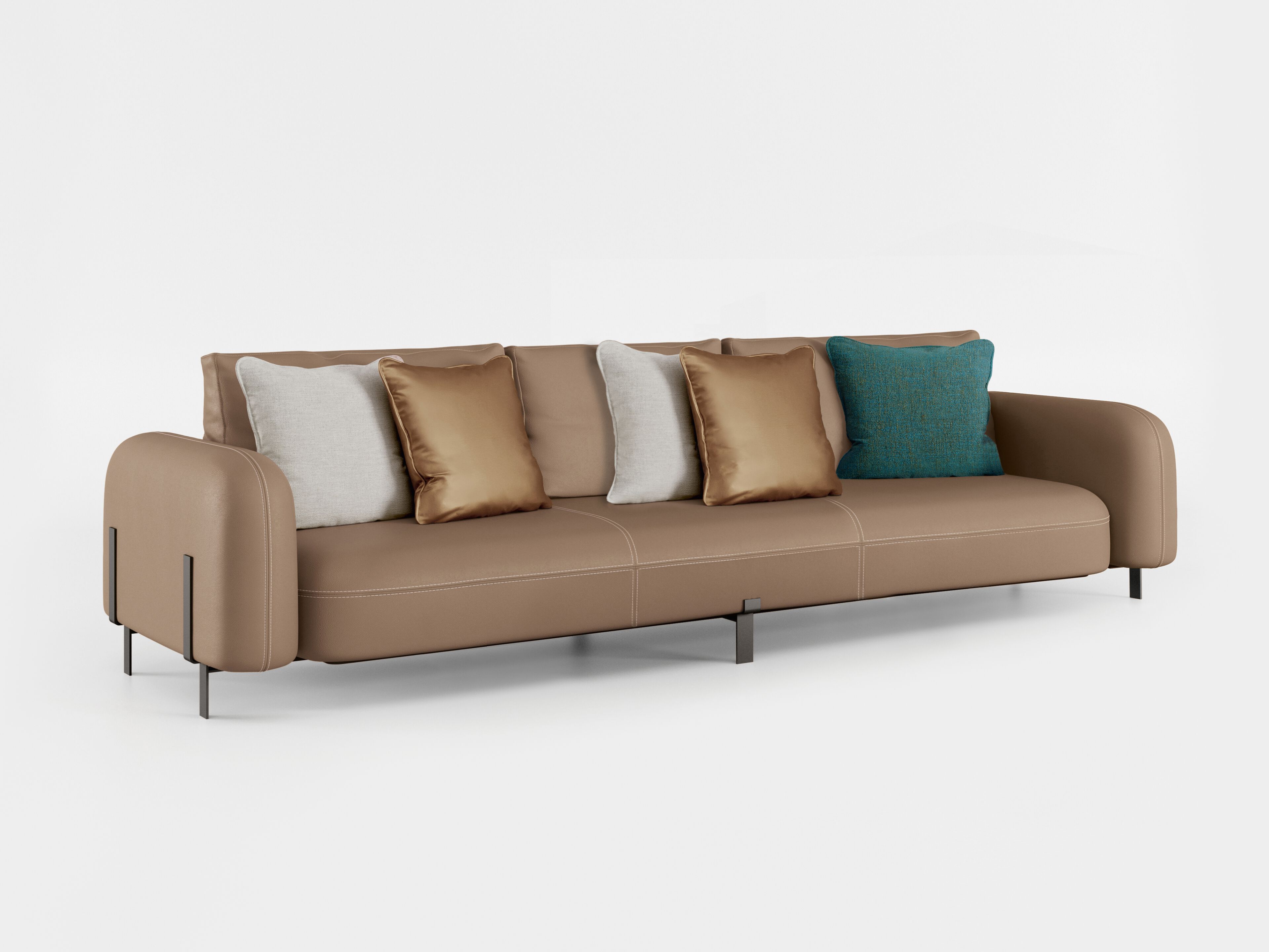 3-местный кожаный диван Bizzotto Italia Нара ARCH-00038197