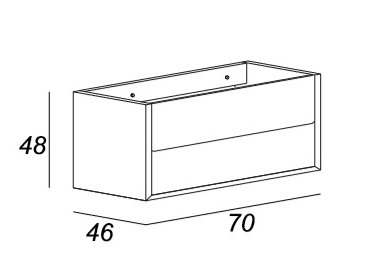 Мебель для ванной CEZARES BELLAGIO 70 Black&Gold Stone - Вид №2