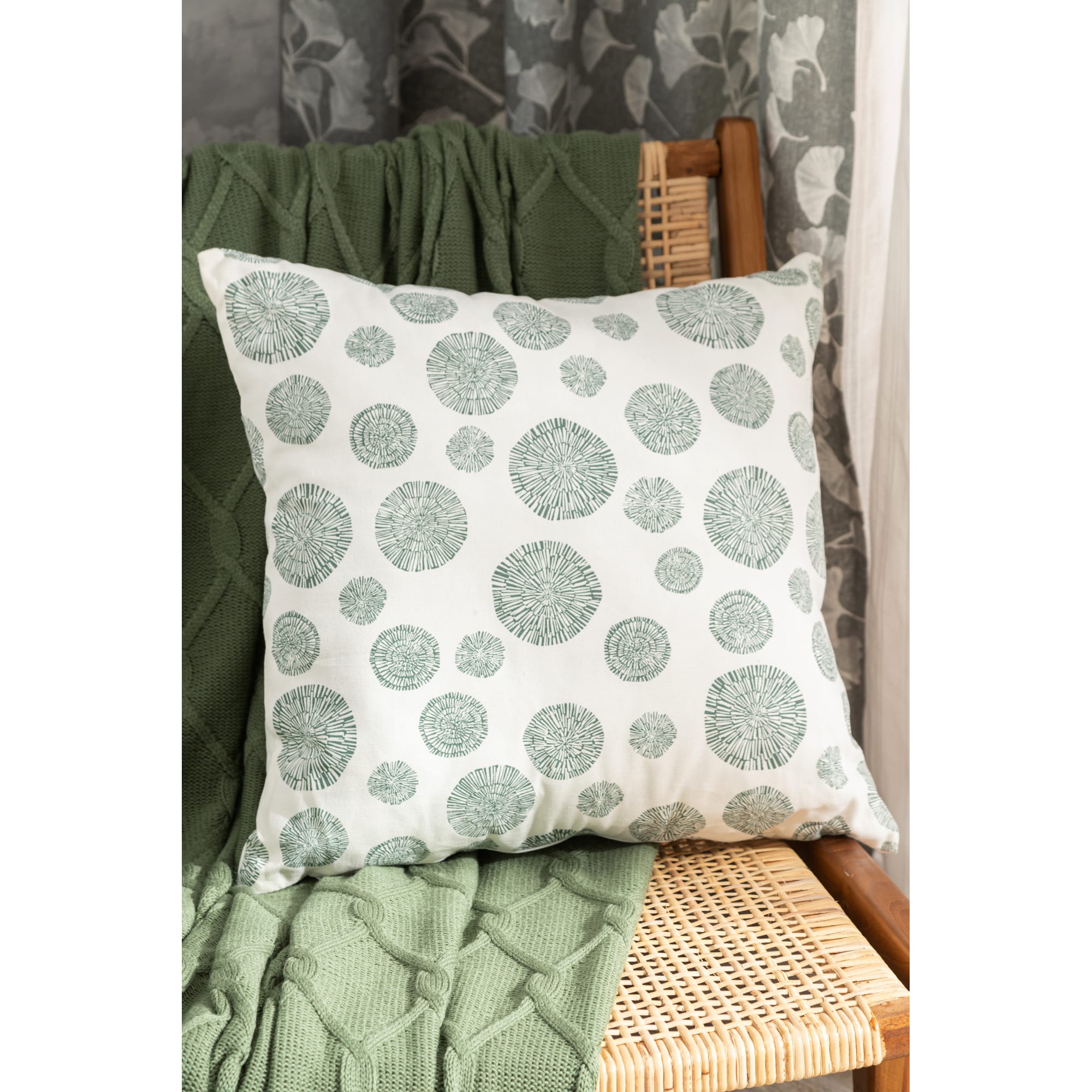 82305202 Подушка «Амазонка» 50x50 см, цвет белый/зелёный Santreyd  - Вид №3
