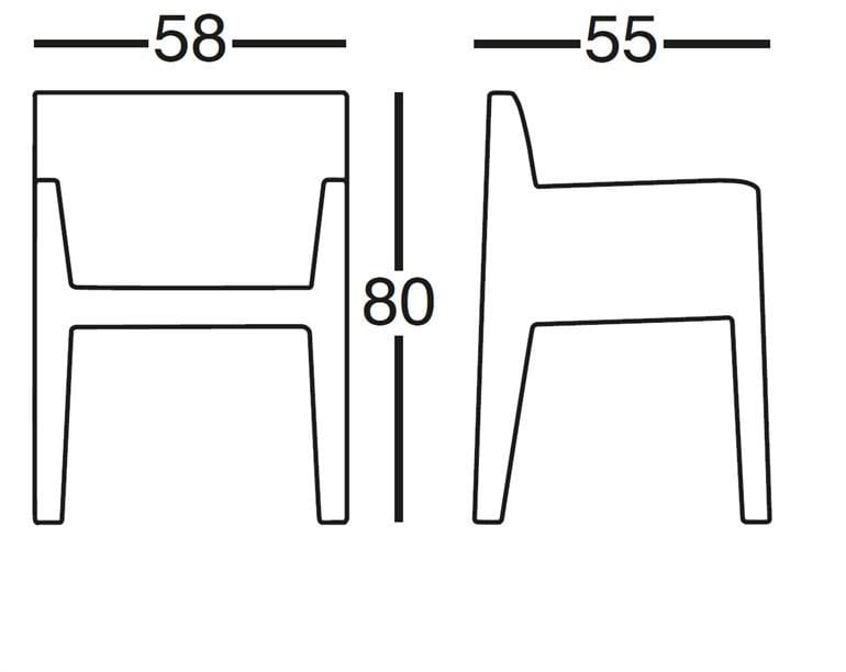 Садовый стул с подлокотниками Vondom Jut ARCH-00087445 - Вид №2