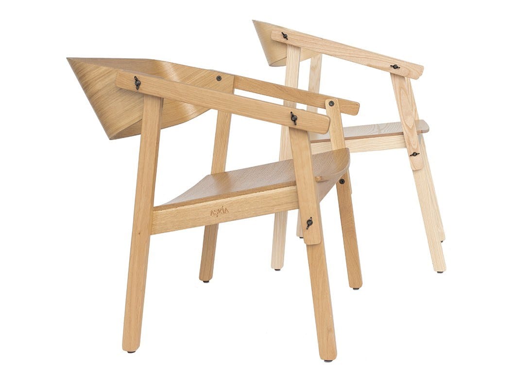 Деревянный стул с подлокотниками Askia Atelier Lounge ARCH-00100506 - Вид №4