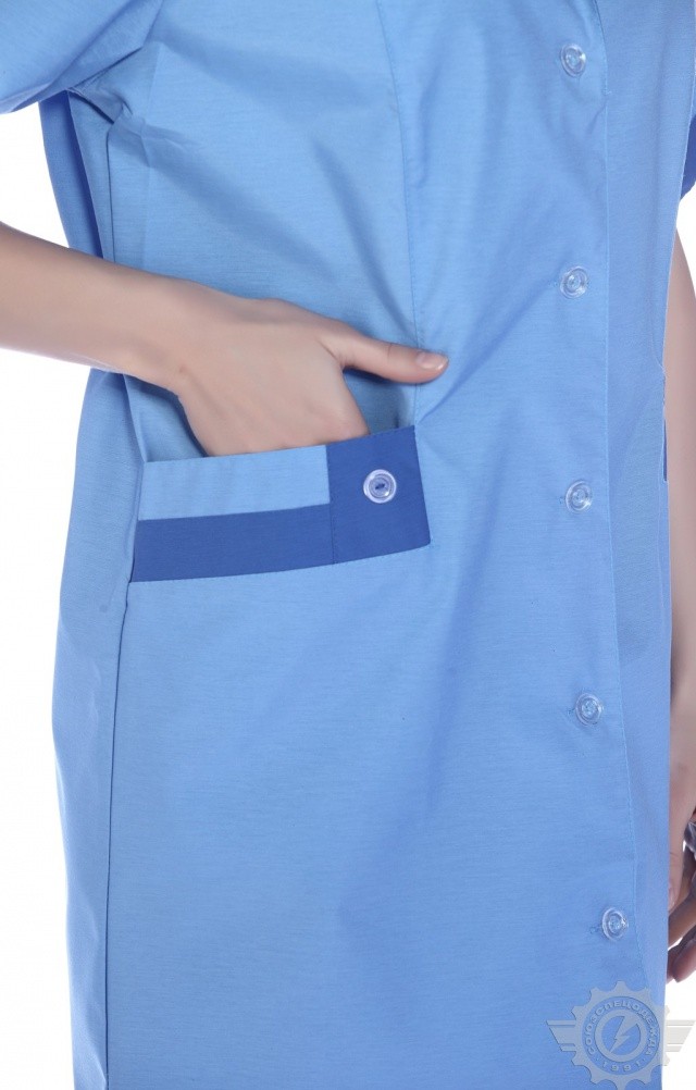 61746 Халат "Радуга" короткий рукав  Одежда для обслуживающего персонала  размер 48 Спецодежда  - Вид №5