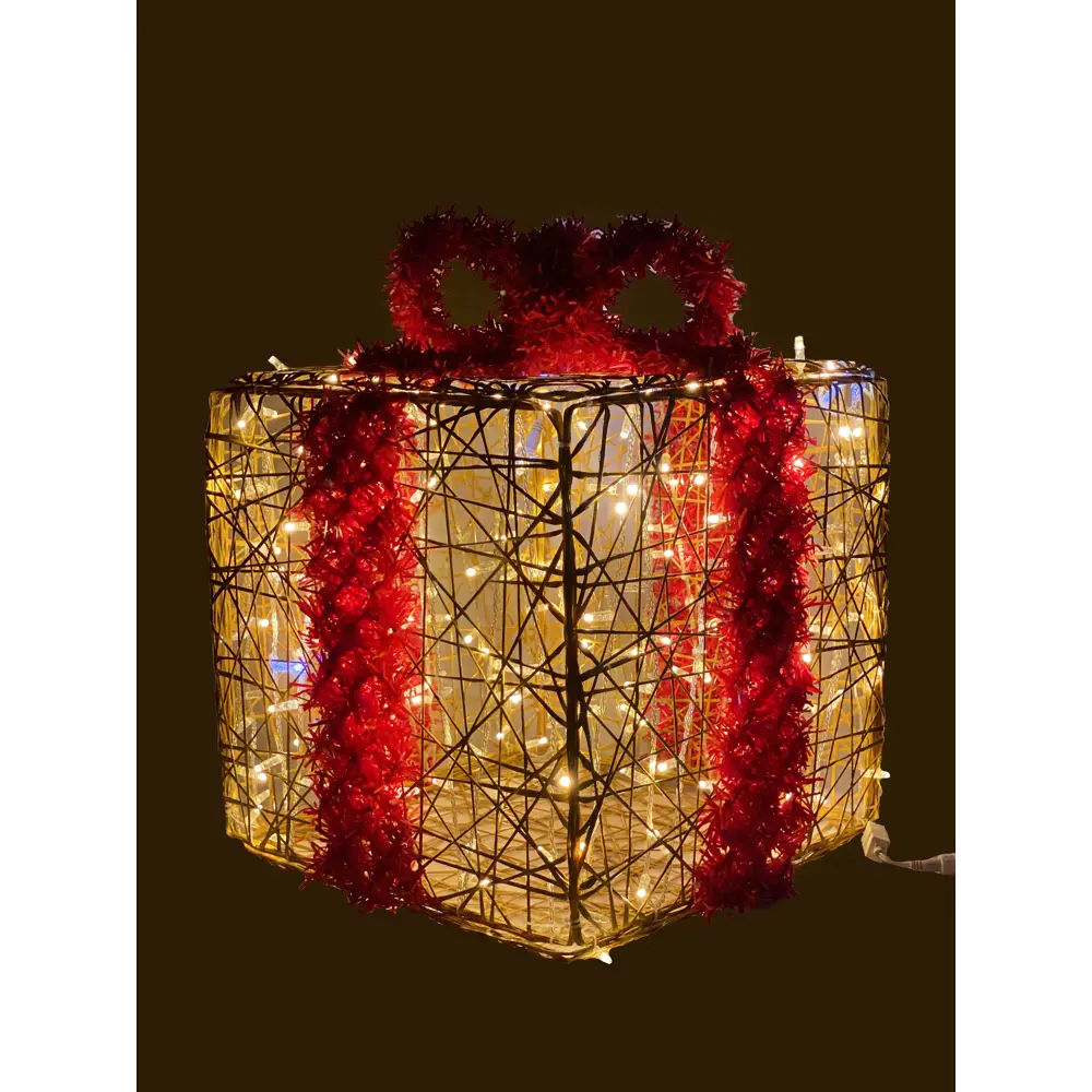 Электрическая светящиеся фигура Подарок 300 LED 150x150x150 см теплый белый свет 86164004 STLM-2016422 AJURIO  - Вид №8
