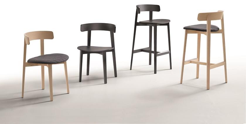 Midj Стул из ткани со встроенной подушкой Maya sun-id-1383057 - Вид №1