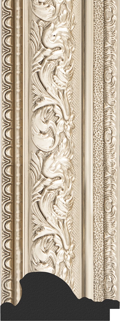 BY 6336 Зеркало напольное с гравировкой в багетной раме - виньетка серебро 109 mm EVOFORM Exclusive-G floor - Вид №3