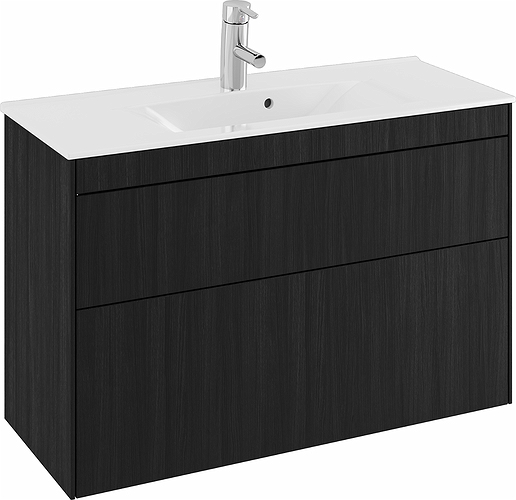 47375 IFO Sense тумба для тонкой раковины с двумя ящиками, компактная, W = 900 мм, W1 = 915 мм, белый - Вид №11