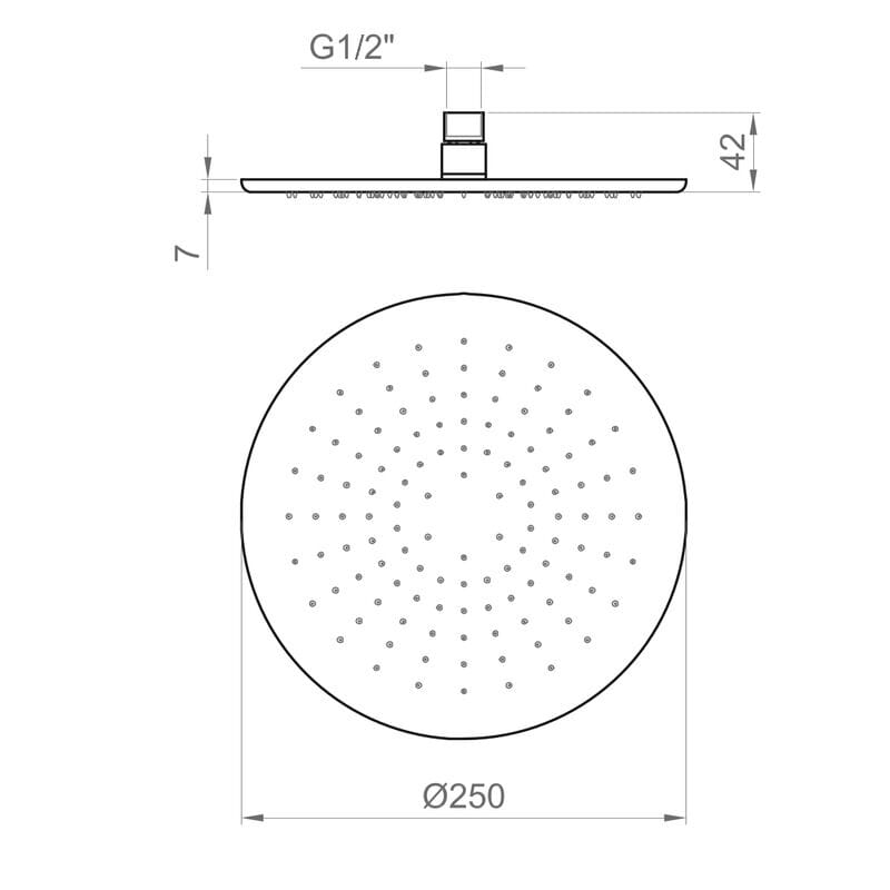 Металлическая душевая головка и ручной душ Ercos Stilox ARCH-00026046 - Вид №1