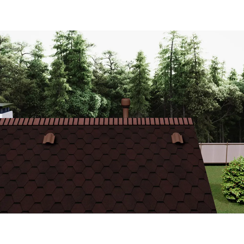 Коньково-карнизная черепица Технониколь Mida красный STLM-2036461 - Вид №4