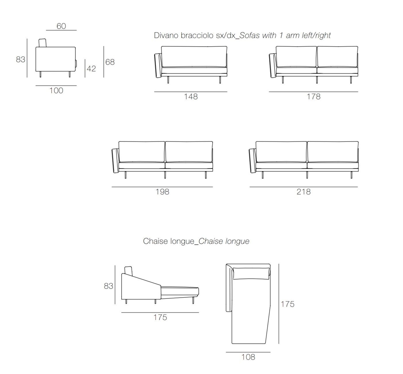 Тканевый диван с полуостровом CTS SALOTTI ARCH-00138272 - Вид №5
