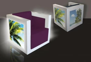 BARRISOL Светящееся кресло из пвх с подлокотниками