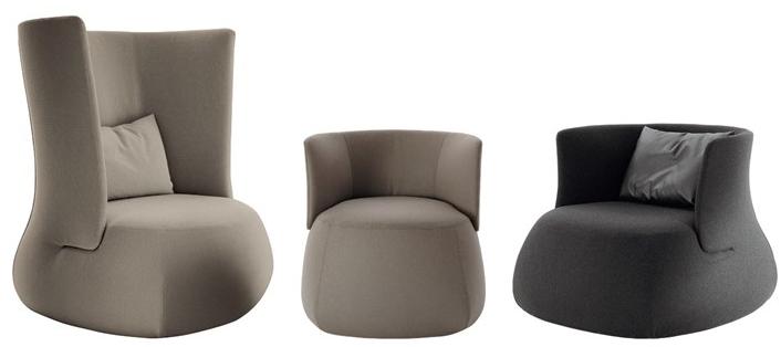 B&B Italia Мягкое кресло из ткани с высокой спинкой Fat sofa sun-id-1463122 - Вид №3