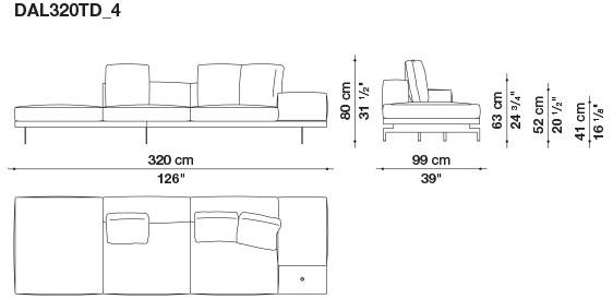 B&B Italia 3-х местный тканевый диван Dock sun-id-1376507 - Вид №51