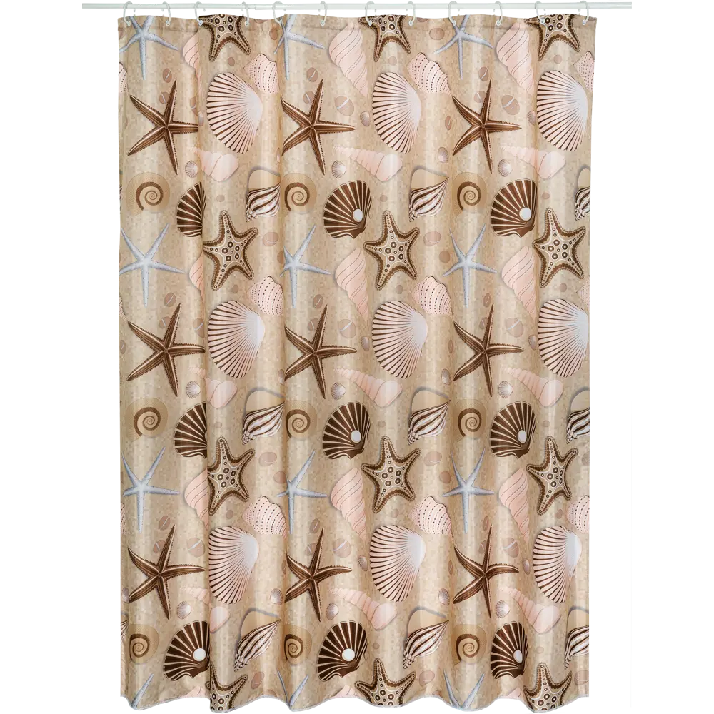 Штора для ванной комнаты «Seabed Sight» 180x180 см цвет бежевый 18015542 STLM-2093306 BATH PLUS Без серии - Вид №1