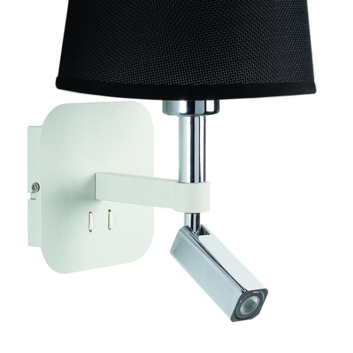 089956 Бра 5316+5238 черный абажур, белая основа Mantra Habana