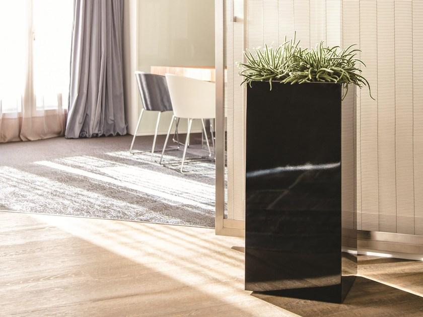 Hobby Flower Горшок для растений из нержавеющей стали с высоким квадратом и автоматическим поливом Steel plus sun-id-1362206 - Вид №2