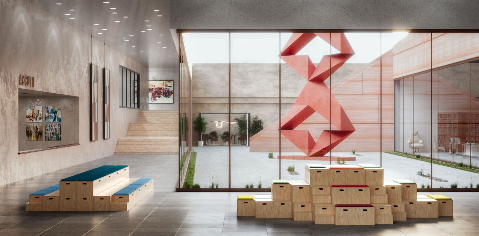 Высокий деревянный стул Bõln Kub ARCH-00066243 - Вид №2