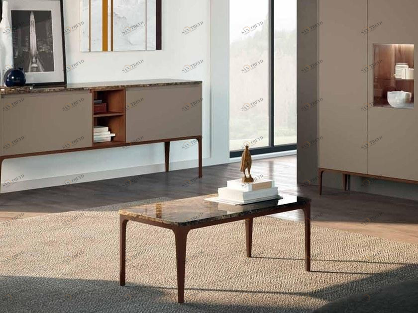 Mobiltesino Прямоугольный журнальный столик из темного мрамора emperador Suite sun-id-1445612