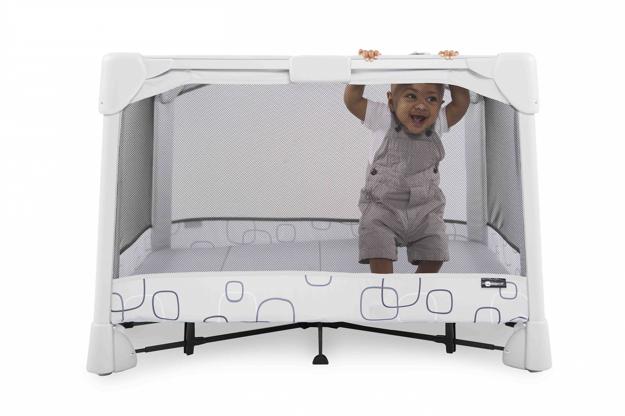 Манеж-кровать Breeze Classic серый 4MOMS  322582 Белый Santreyd  - Вид №8