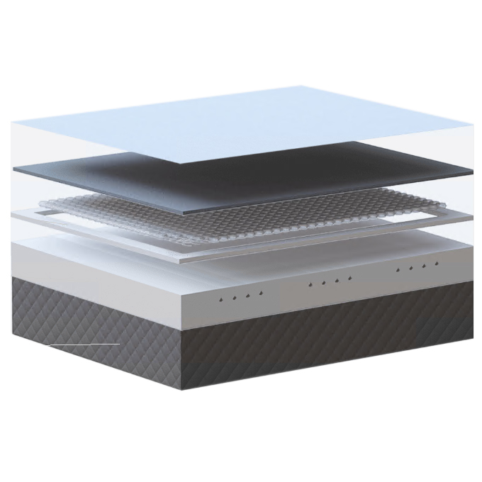 Матрас со съемным чехлом 180x200 Blue Sleep Hybrid BLUE SLEEP  131016 Белый;серый  - Вид №1