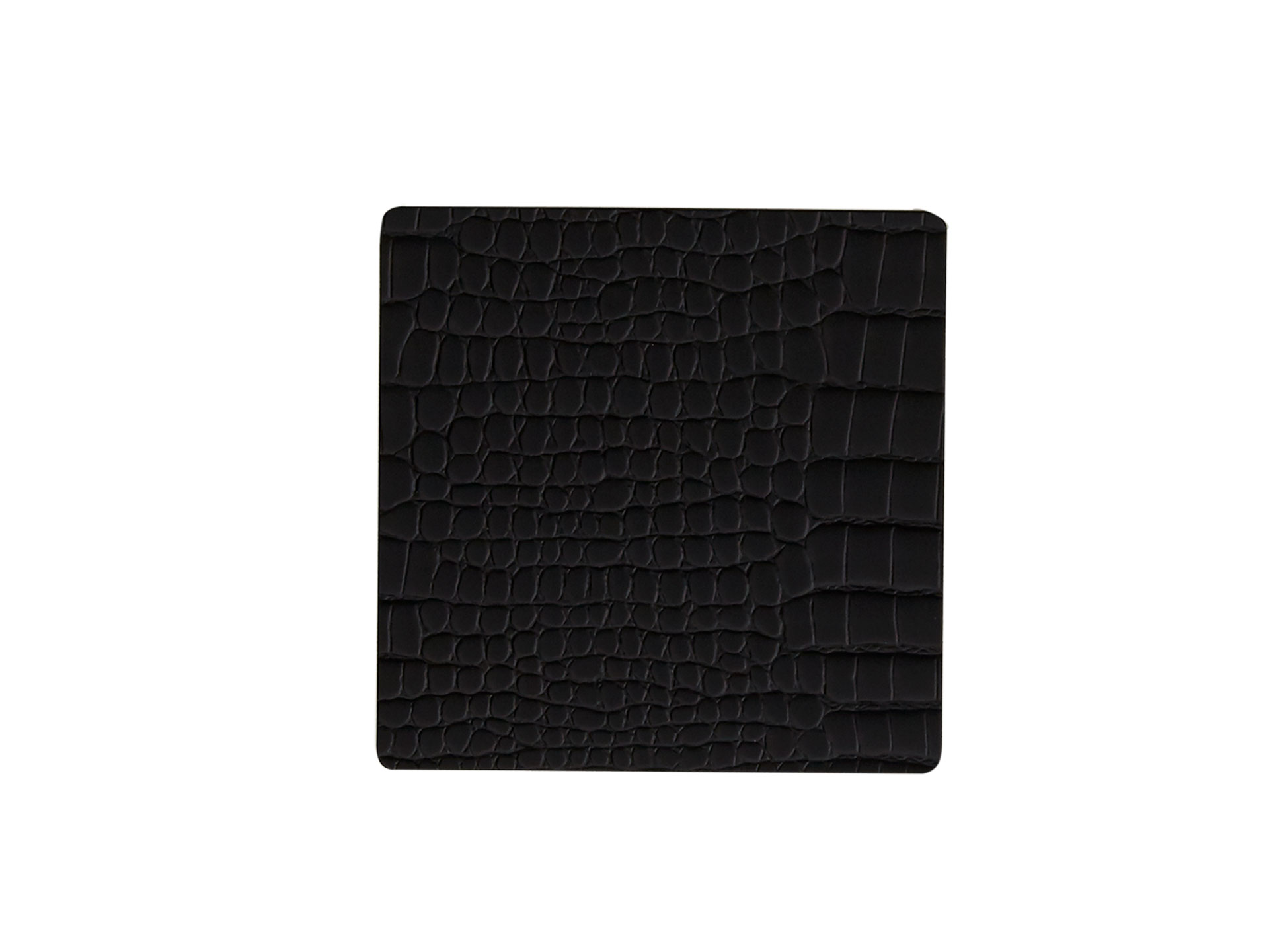 9898 CROCO black подстаканник квадратный 10x10 см, толщина 2мм;LIND DNA