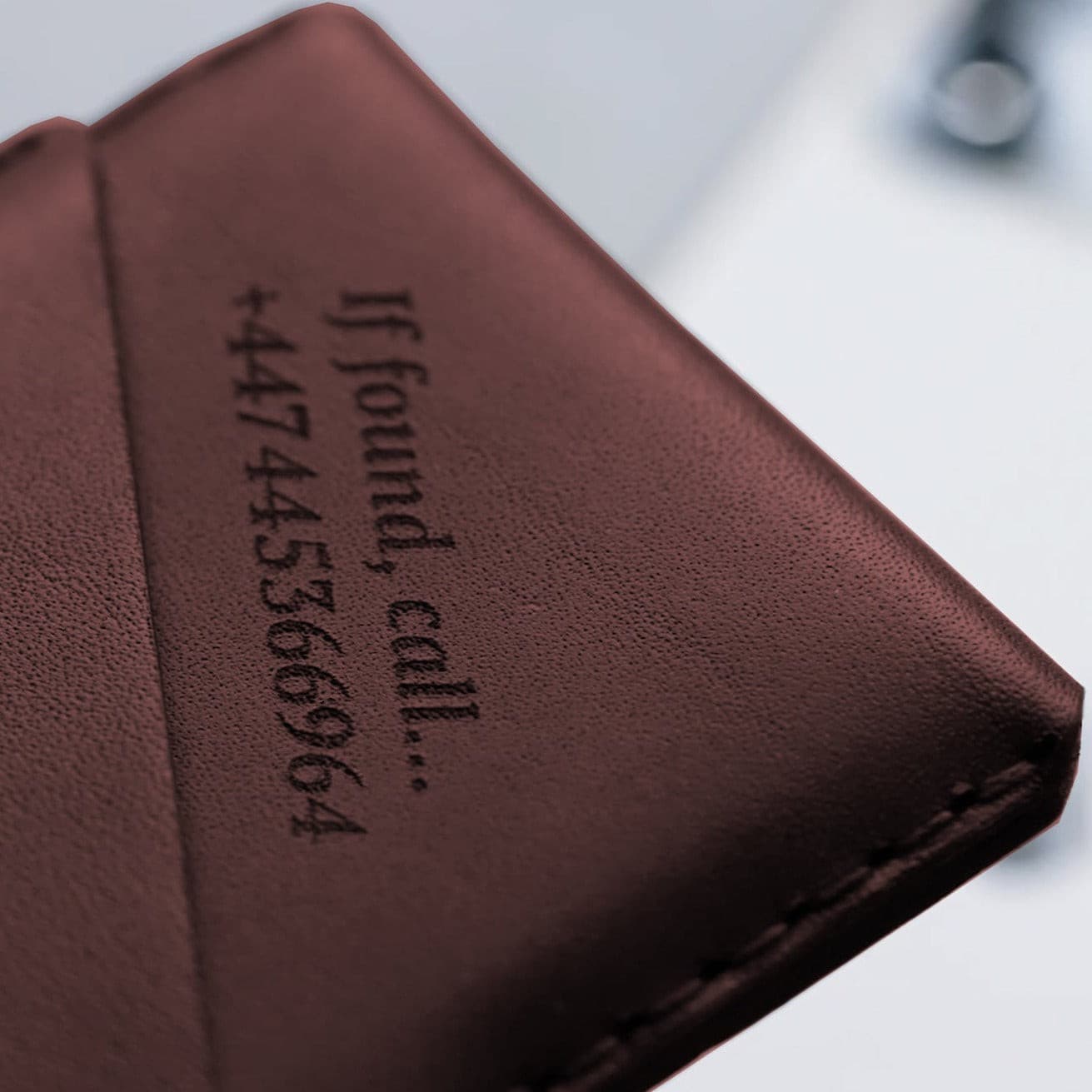 W110CHES Визитница Winston - Каштановый Wingback  - Вид №9