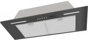 KHI 9931 N Встраиваемые вытяжки / полностью встраиваемая(блок), в шкаф 90см, механическое управление, 3 режима, 950 м3/ч., алюминиевый жировой фильтр, led освещение, ур.шума 56 дб, цвет - черный Korting