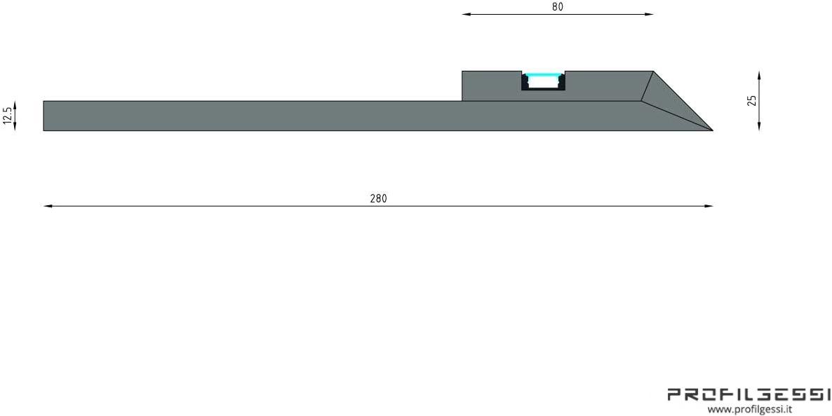 Profilgessi Светодиодный профиль под завесу непрямого света Illuminazione sun-id-1470261 - Вид №4