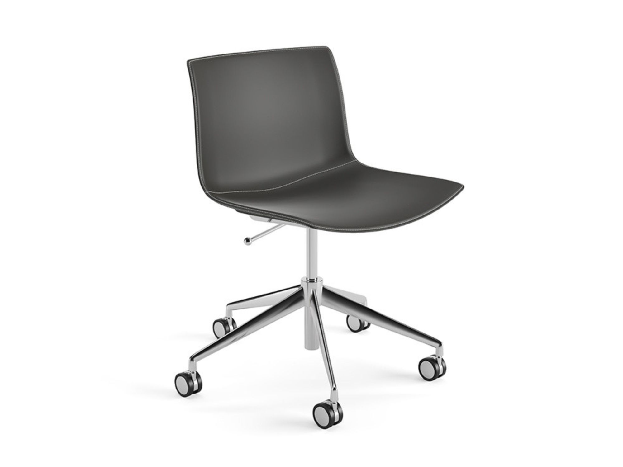 Кожаный стул с колесами Arper Catifa 53 ARCH-00117129