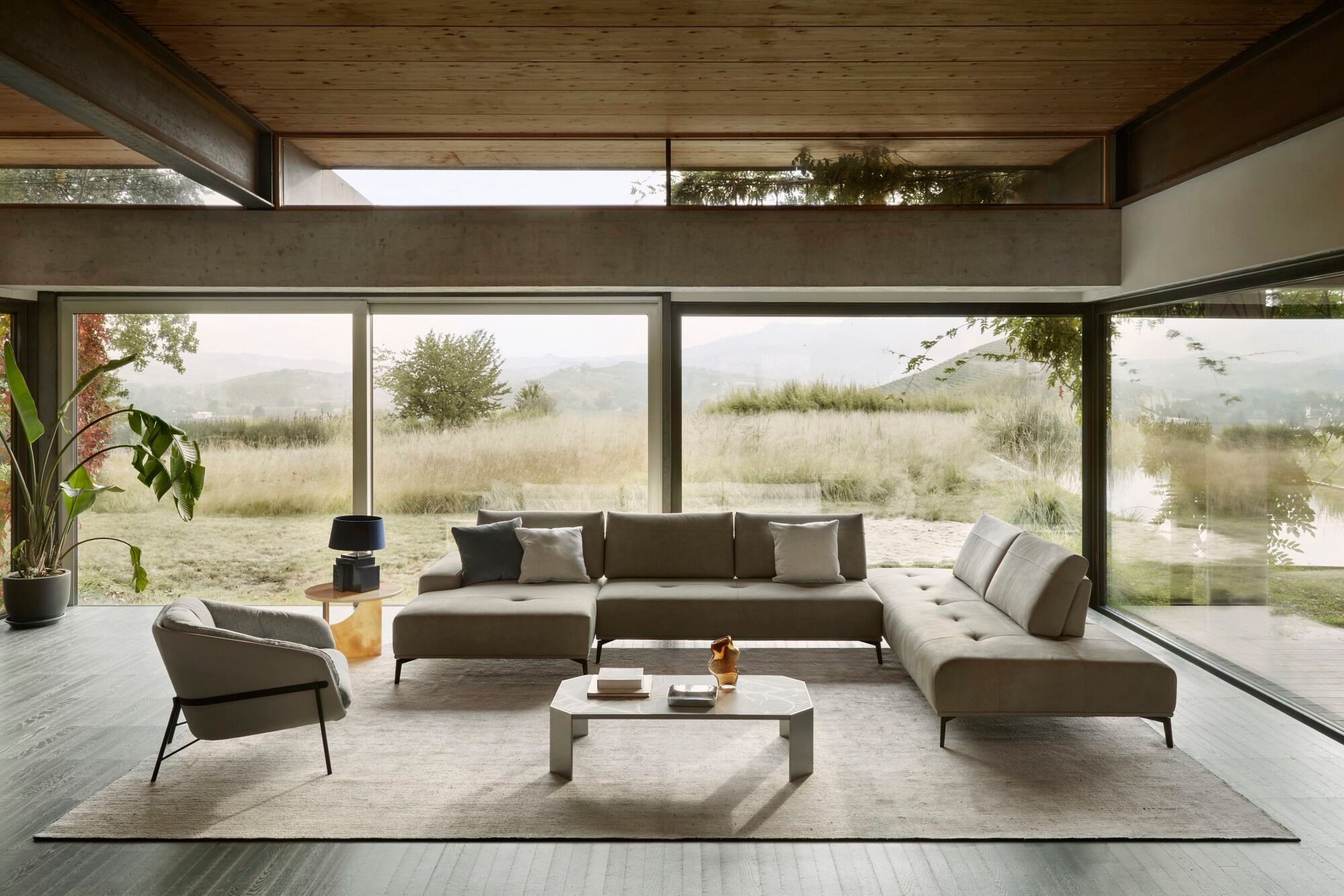 Кожаный модульный диван NICOLINE EGEO ARCH-00092494 - Вид №8