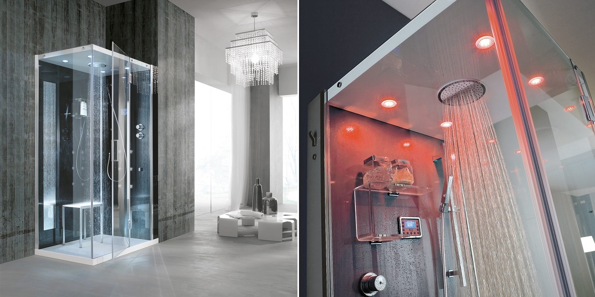 Душевая кабина угловая Tempo JUNIOR 100/80 см 1TPA9D3 Gruppo Geromin - Вид №1