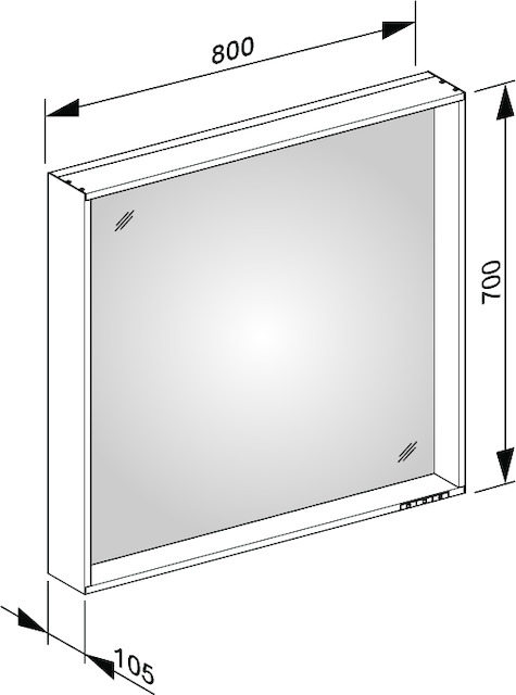 33096ZZ1000 Зеркало с подсветкой KEUCO Plan - Вид №15