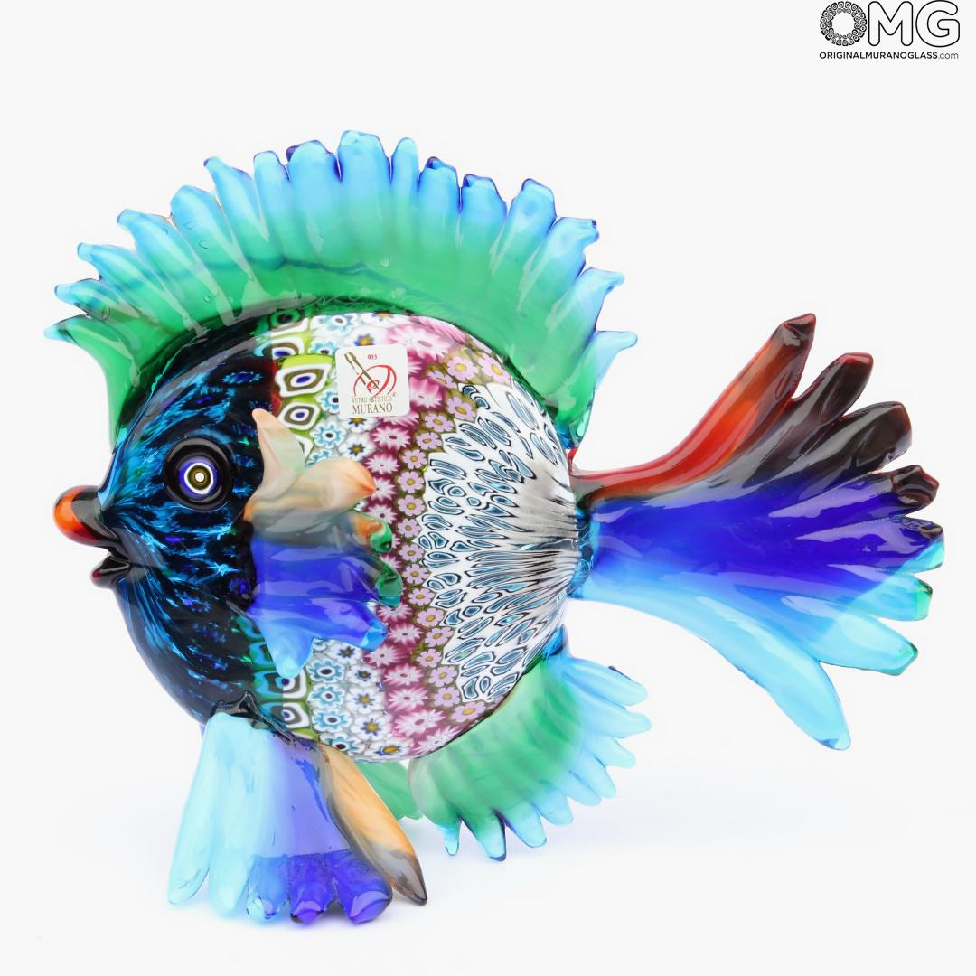2022 ORIGINALMURANOGLASS Скульптура Разноцветная рыбка - Фифи - муранское стекло OMG 11 см  - Вид №1