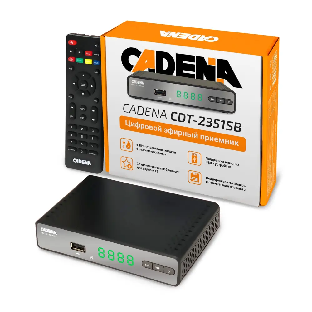 Цифровой эфирный ресивер Santreyd Cadena с функцией записи на USB 89221661 STLM-1103307