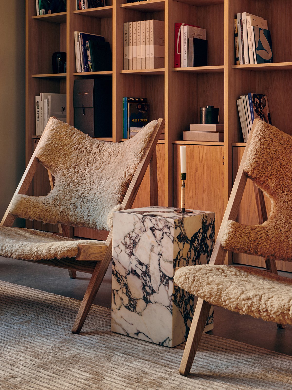 9680005-030R04ZZ MENU Вязание Кресло для отдыха, Овчина Дуб натуральный | Природа  - Вид №19