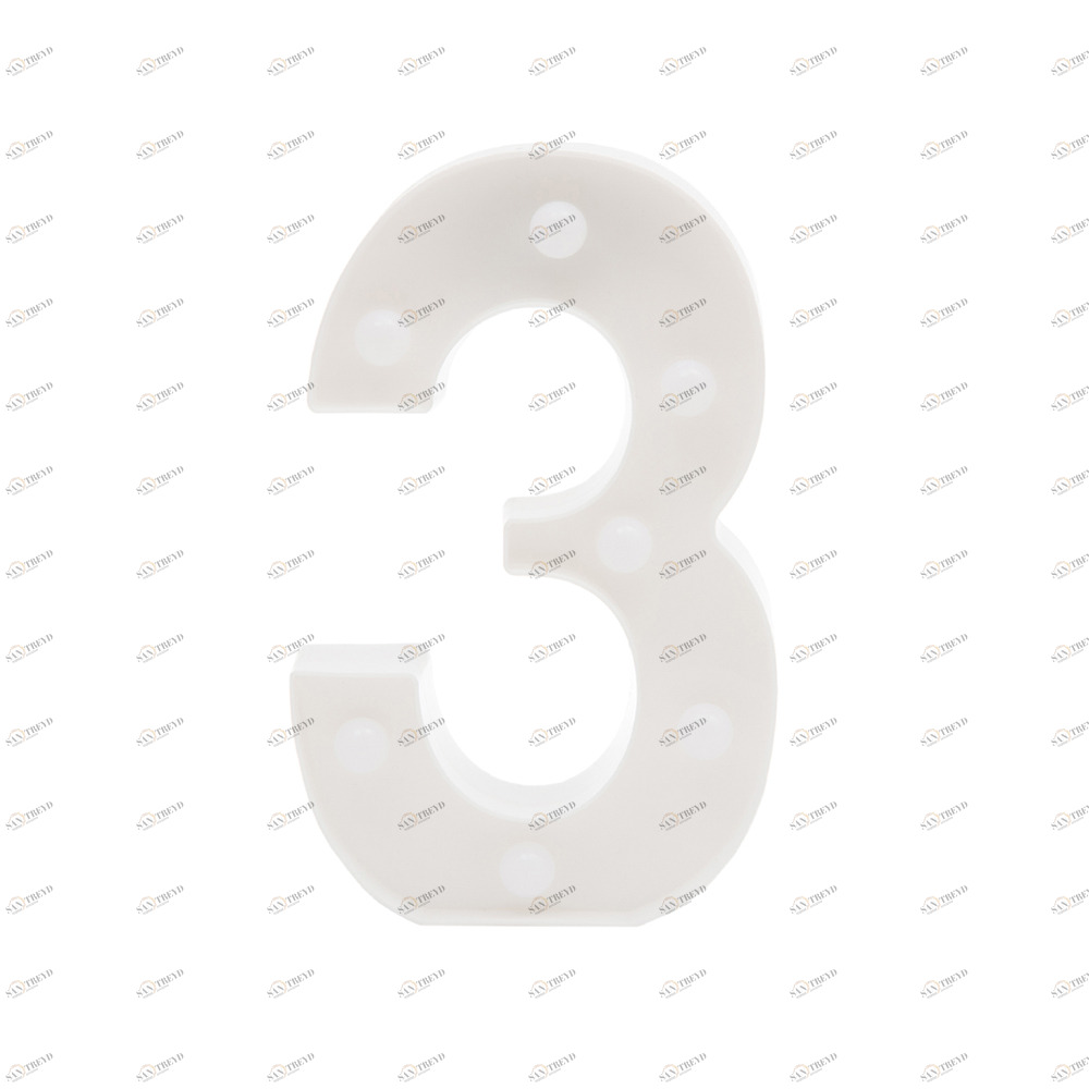 Ночник детский "Цифры" LITTLE LOVELY COMPANY  281693 Белый Santreyd 