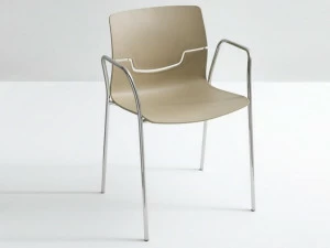 GABER Стул из полипропилена штабелируемый с подлокотниками Slot