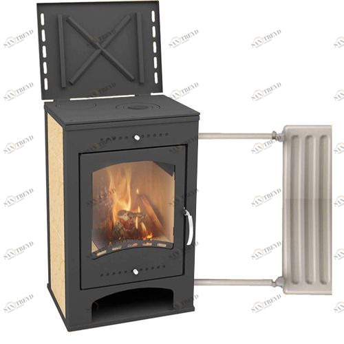 Печь-камин Мета Варта АКВА с чугунной плитой 1018