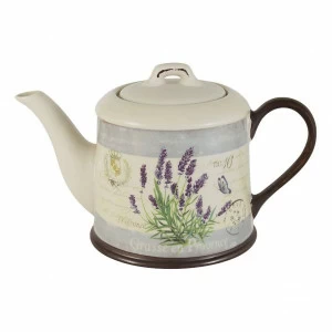 Чайник керамический белый с сиреневым "Лаванда" ANNA LAFARG LF CERAMICS ЛАВАНДА 00-3946801 Белый;фиолетовый