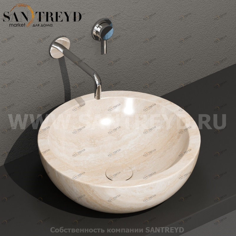 SC042TR Накладная раковина на столешницу  круглая Ceramica Globo 