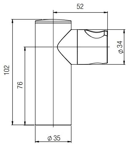 Paini - 78CR185 держатель для душевой лейки с креплением  - Вид №1