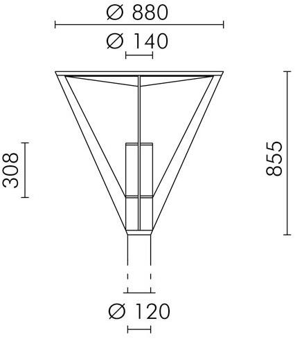 SIMES Уличный светильник из металлогалогенного алюминия Minislot disk sun-id-1356116 - Вид №5